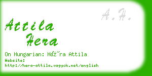 attila hera business card